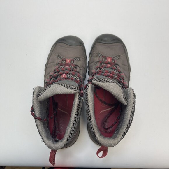 Keen Targhee III Waterproof Mid Hiking Boots Women Size 7 US Red / Brown Outdoor - Picture 9 of 16